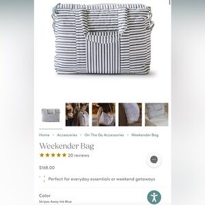 Striped Weekender Bag Pehr